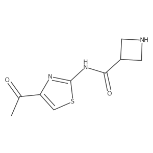 N-(4-acetyl-1,3-thiazol-2-yl)azetidine-3-carboxamide结构式