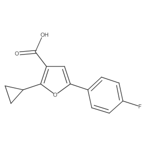 2-Cyclopropyl-5-(4-fluorophenyl)furan-3-carboxylic acid结构式