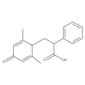3-(2,6-Dimethyl-4-oxo-1,4-dihydropyridin-1-yl)-2-phenylpropanoic acid Structure