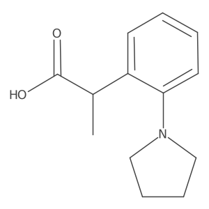 2-[2-(Pyrrolidin-1-yl)phenyl]propanoic acid Structure