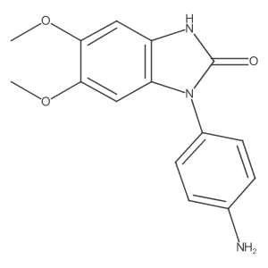 2H-Benzimidazol-2-one, 1-(4-aminophenyl)-1,3-dihydro-5,6-dimethoxy- Structure