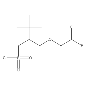 2-[(2,2-Difluoroethoxy)methyl]-3,3-dimethylbutane-1-sulfonyl chloride结构式