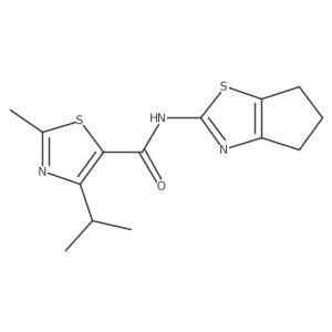 N-(5,6-dihydro-4H-cyclopenta[d]thiazol-2-yl)-4-isopropyl-2-methylthiazole-5-carboxamide Structure