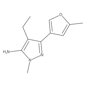4-ethyl-1-methyl-3-(5-methylfuran-3-yl)-1H-pyrazol-5-amine Structure