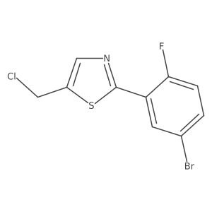 2-(5-Bromo-2-fluorophenyl)-5-(chloromethyl)thiazole结构式