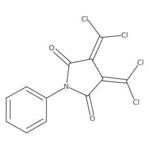3,4-Bis(dichloromethylidene)-1-phenylpyrrolidine-2,5-dione结构式
