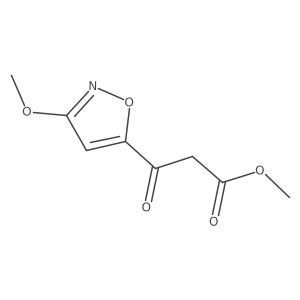 Methyl 3-(3-methoxy-1,2-oxazol-5-yl)-3-oxopropanoate结构式