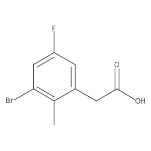 2-(3-Bromo-5-fluoro-2-methylphenyl)acetic acid Structure