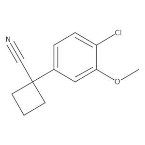 1-(4-Chloro-3-methoxyphenyl)cyclobutane-1-carbonitrile结构式
