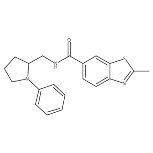 2-methyl-N-((1-phenylpyrrolidin-2-yl)methyl)benzo[d]thiazole-6-carboxamide结构式