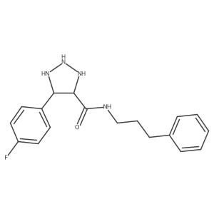5-(4-fluorophenyl)-N-(3-phenylpropyl)triazolidine-4-carboxamide Structure