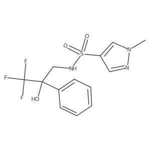 1-methyl-N-(3,3,3-trifluoro-2-hydroxy-2-phenylpropyl)-1H-pyrazole-4-sulfonamide结构式