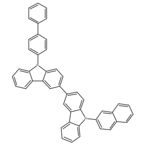 9-[1,1'-Biphenyl]-4-yl-9'-(2-naphthalenyl)-3,3'-bi-9H-carbazole Structure
