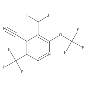 3-(Difluoromethyl)-2-(trifluoromethoxy)-5-(trifluoromethyl)isonicotinonitrile结构式