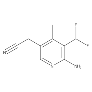 2-(6-Amino-5-(difluoromethyl)-4-methylpyridin-3-yl)acetonitrile Structure