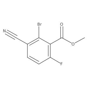 Methyl 2-bromo-3-cyano-6-fluorobenzoate结构式