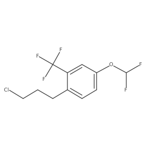 2-(3-Chloropropyl)-5-(difluoromethoxy)benzotrifluoride结构式