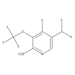 5-(Difluoromethyl)-4-fluoro-3-(trifluoromethoxy)pyridin-2-amine Structure