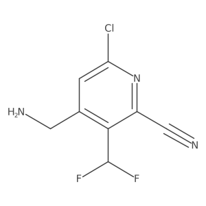 4-(Aminomethyl)-6-chloro-3-(difluoromethyl)picolinonitrile Structure