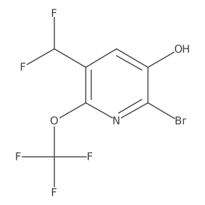 2-Bromo-5-(difluoromethyl)-6-(trifluoromethoxy)pyridin-3-ol Structure