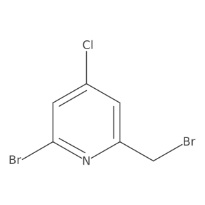 2-Bromo-6-(bromomethyl)-4-chloropyridine结构式