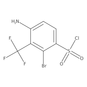 4-Amino-2-bromo-3-(trifluoromethyl)benzene-1-sulfonyl chloride结构式