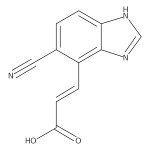 (E)-3-(5-Cyano-1H-benzo[d]imidazol-4-yl)acrylic acid结构式