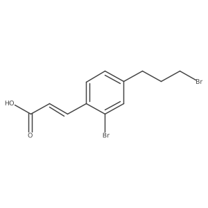 2-Propenoic acid, 3-[2-bromo-4-(3-bromopropyl)phenyl]- Structure