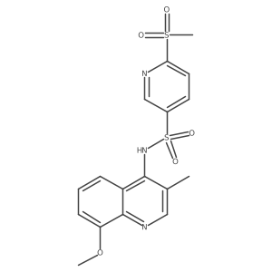 6-methanesulfonyl-N-(8-methoxy-3-methylquinolin-4-yl)pyridine-3-sulfonamide结构式
