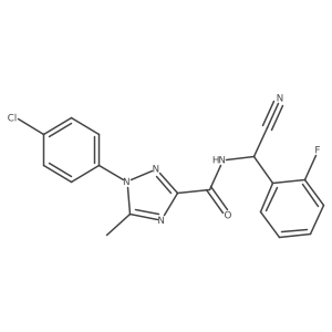 1-(4-chlorophenyl)-N-[cyano(2-fluorophenyl)methyl]-5-methyl-1H-1,2,4-triazole-3-carboxamide Structure