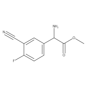 Methyl 2-amino-2-(3-cyano-4-fluorophenyl)acetate结构式