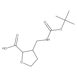 3-({[(Tert-butoxy)carbonyl]amino}methyl)oxolane-2-carboxylic acid结构式