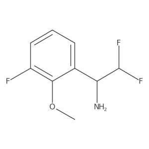 2,2-Difluoro-1-(3-fluoro-2-methoxyphenyl)ethan-1-amine Structure