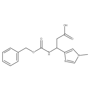 (3R)-3-{[(benzyloxy)carbonyl]amino}-3-(1-methyl-1H-imidazol-4-yl)propanoic acid结构式