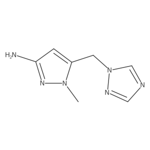 1-methyl-5-(1H-1,2,4-triazol-1-ylmethyl)-1H-pyrazol-3-amine Structure