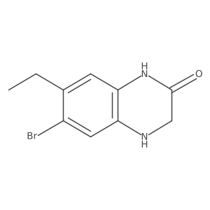 6-bromo-7-ethyl-3,4-dihydro-1H-quinoxalin-2-one结构式