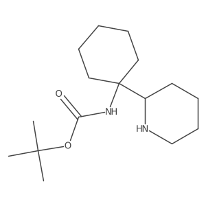 tert-butyl N-[1-(piperidin-2-yl)cyclohexyl]carbamate结构式