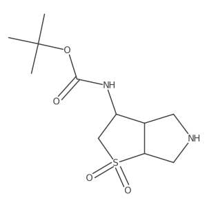 tert-butyl N-[(3R,6aS)-1,1-dioxo-3,3a,4,5,6,6a-hexahydro-2H-thieno[2,3-c]pyrrol-3-yl]carbamate结构式
