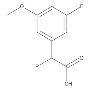 2-Fluoro-2-(3-fluoro-5-methoxyphenyl)acetic acid Structure