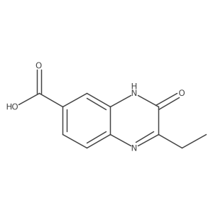 2-Ethyl-3,4-dihydro-3-oxo-6-quinoxalinecarboxylic acid结构式