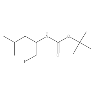 N-Boc-1-fluoro-4-methyl-2-pentanamine结构式