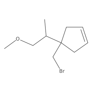 4-(Bromomethyl)-4-(1-methoxypropan-2-yl)cyclopent-1-ene Structure