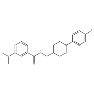 3-(dimethylamino)-N-((1-(5-fluoropyrimidin-2-yl)piperidin-4-yl)methyl)benzamide Structure