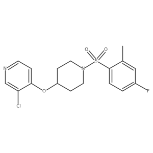 3-Chloro-4-((1-((4-fluoro-2-methylphenyl)sulfonyl)piperidin-4-yl)oxy)pyridine Structure