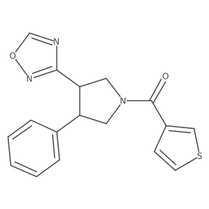 (3-(1,2,4-Oxadiazol-3-yl)-4-phenylpyrrolidin-1-yl)(thiophen-3-yl)methanone Structure