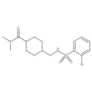 4-((2-bromophenylsulfonamido)methyl)-N,N-dimethylpiperidine-1-carboxamide结构式