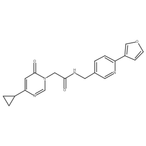2-(4-cyclopropyl-6-oxopyrimidin-1(6H)-yl)-N-((6-(furan-3-yl)pyridin-3-yl)methyl)acetamide Structure