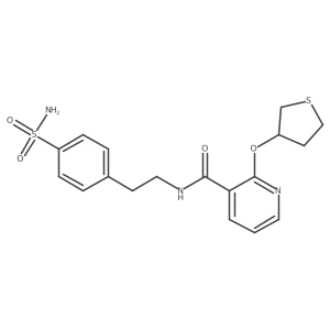 N-(4-sulfamoylphenethyl)-2-((tetrahydrothiophen-3-yl)oxy)nicotinamide Structure