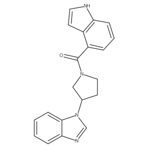 (3-(1H-benzo[d]imidazol-1-yl)pyrrolidin-1-yl)(1H-indol-4-yl)methanone结构式