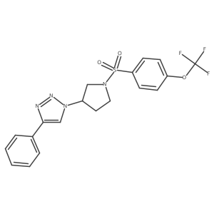 4-phenyl-1-(1-((4-(trifluoromethoxy)phenyl)sulfonyl)pyrrolidin-3-yl)-1H-1,2,3-triazole结构式